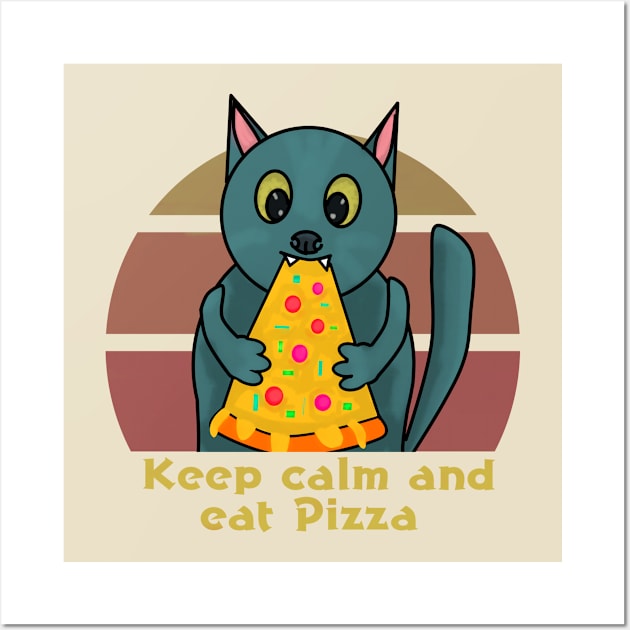 Keep calm and eat Pizza Wall Art by Antiope